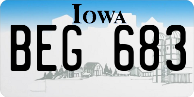 IA license plate BEG683