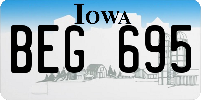 IA license plate BEG695