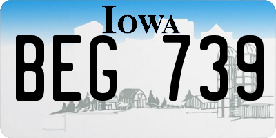 IA license plate BEG739