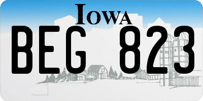 IA license plate BEG823