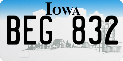 IA license plate BEG832