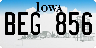 IA license plate BEG856