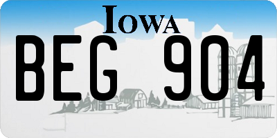 IA license plate BEG904