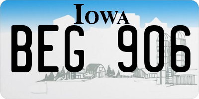 IA license plate BEG906