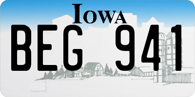 IA license plate BEG941