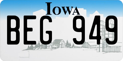 IA license plate BEG949