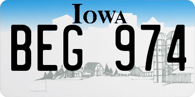 IA license plate BEG974