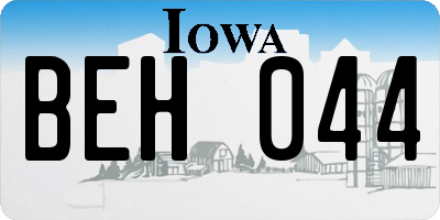 IA license plate BEH044