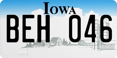 IA license plate BEH046