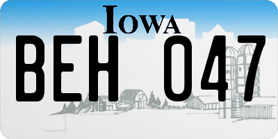 IA license plate BEH047