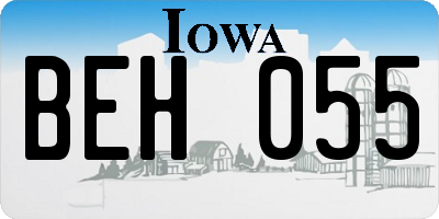 IA license plate BEH055