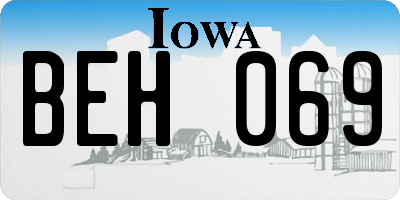 IA license plate BEH069