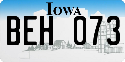 IA license plate BEH073