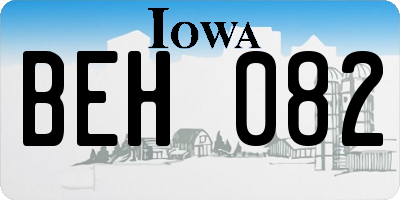 IA license plate BEH082