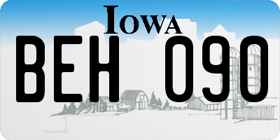IA license plate BEH090