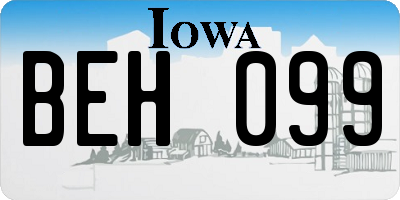 IA license plate BEH099