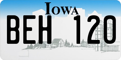 IA license plate BEH120