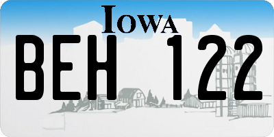 IA license plate BEH122