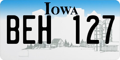 IA license plate BEH127