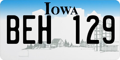 IA license plate BEH129