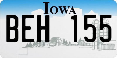 IA license plate BEH155