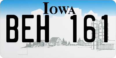 IA license plate BEH161