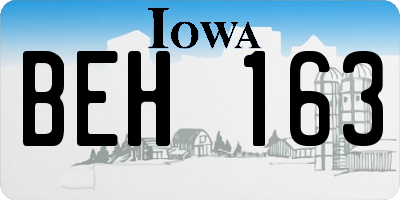 IA license plate BEH163