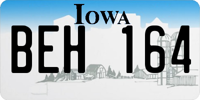 IA license plate BEH164