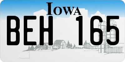 IA license plate BEH165