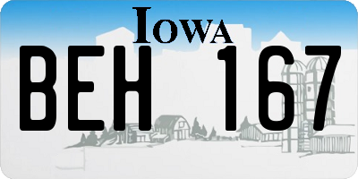 IA license plate BEH167
