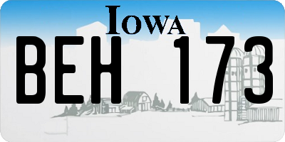 IA license plate BEH173