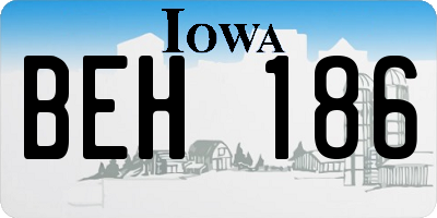 IA license plate BEH186