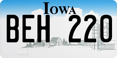IA license plate BEH220