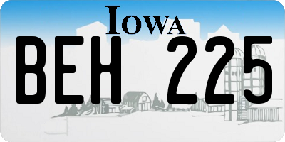 IA license plate BEH225