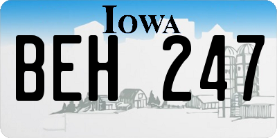 IA license plate BEH247