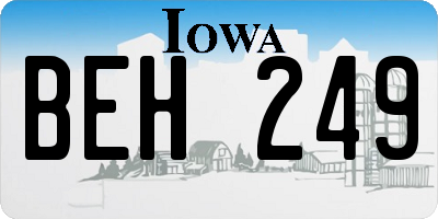 IA license plate BEH249