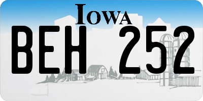 IA license plate BEH252