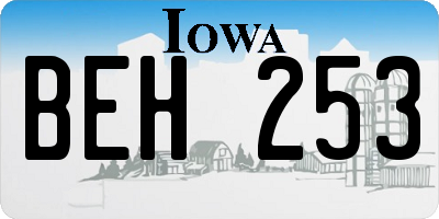 IA license plate BEH253