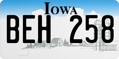 IA license plate BEH258