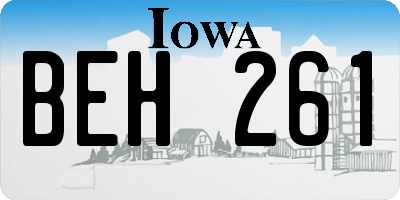 IA license plate BEH261