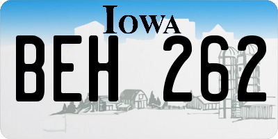 IA license plate BEH262