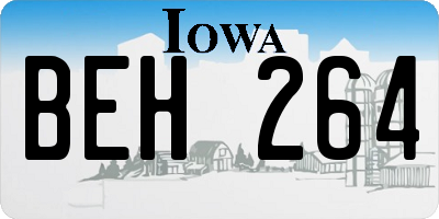 IA license plate BEH264