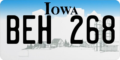 IA license plate BEH268