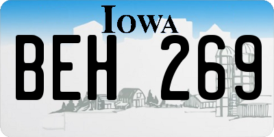 IA license plate BEH269