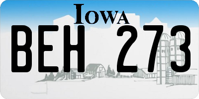 IA license plate BEH273