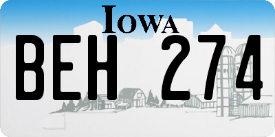 IA license plate BEH274