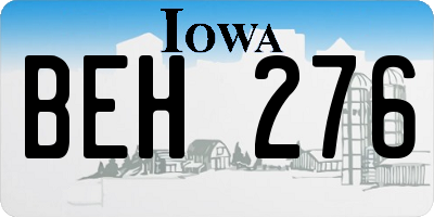 IA license plate BEH276