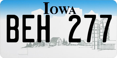 IA license plate BEH277
