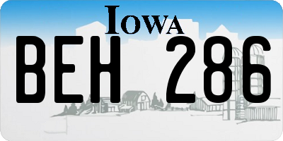 IA license plate BEH286