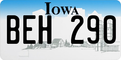IA license plate BEH290